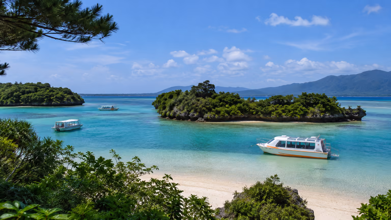 Kabira Bay on Ishigaki in the Yaeyama Islands Japan